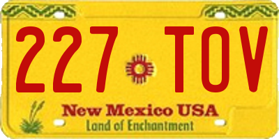 NM license plate 227TOV