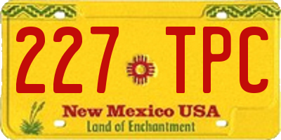 NM license plate 227TPC