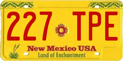 NM license plate 227TPE