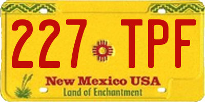 NM license plate 227TPF