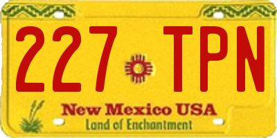 NM license plate 227TPN