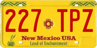 NM license plate 227TPZ