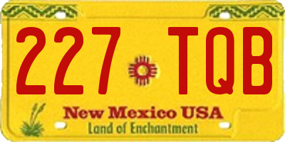 NM license plate 227TQB