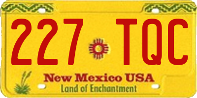 NM license plate 227TQC