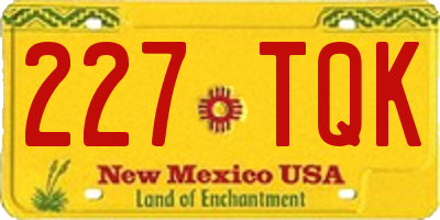 NM license plate 227TQK