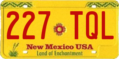 NM license plate 227TQL
