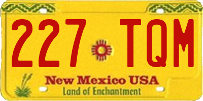 NM license plate 227TQM