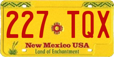 NM license plate 227TQX