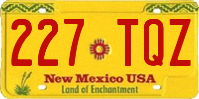 NM license plate 227TQZ