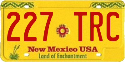 NM license plate 227TRC