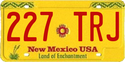 NM license plate 227TRJ