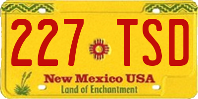 NM license plate 227TSD