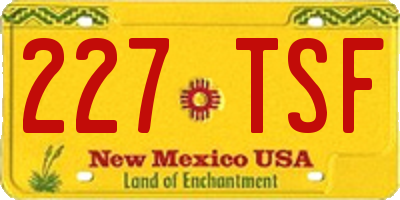 NM license plate 227TSF