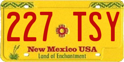 NM license plate 227TSY