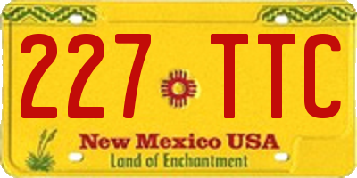 NM license plate 227TTC