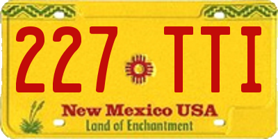NM license plate 227TTI