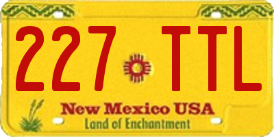 NM license plate 227TTL