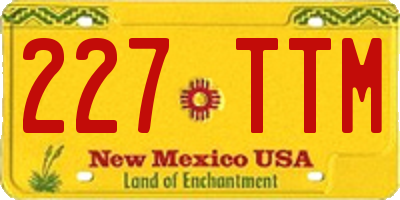NM license plate 227TTM