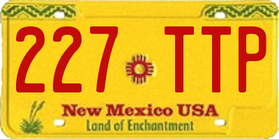NM license plate 227TTP