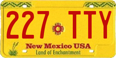 NM license plate 227TTY