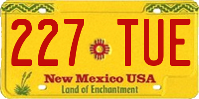 NM license plate 227TUE