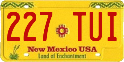 NM license plate 227TUI