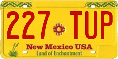 NM license plate 227TUP