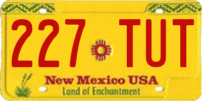 NM license plate 227TUT