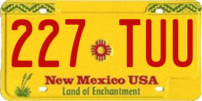 NM license plate 227TUU