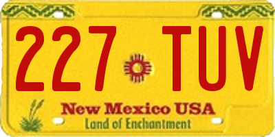 NM license plate 227TUV