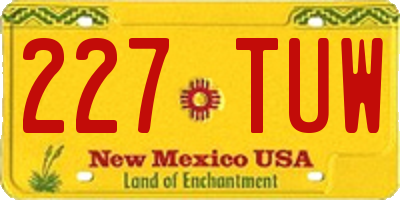 NM license plate 227TUW