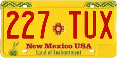 NM license plate 227TUX