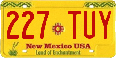 NM license plate 227TUY
