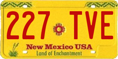 NM license plate 227TVE