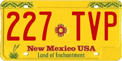 NM license plate 227TVP