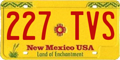 NM license plate 227TVS