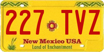 NM license plate 227TVZ