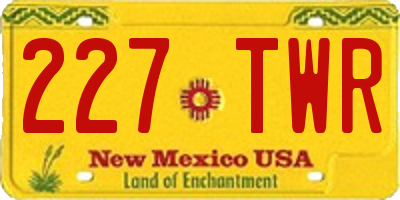 NM license plate 227TWR