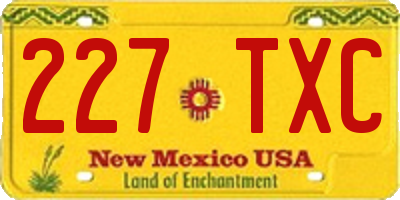 NM license plate 227TXC