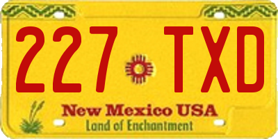 NM license plate 227TXD