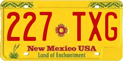 NM license plate 227TXG