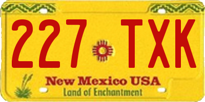 NM license plate 227TXK