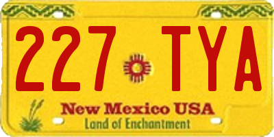 NM license plate 227TYA