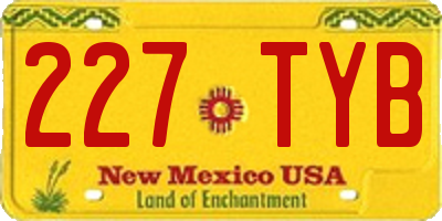 NM license plate 227TYB