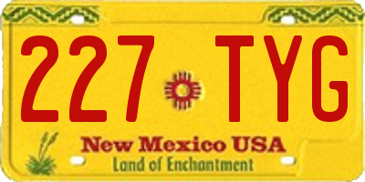 NM license plate 227TYG