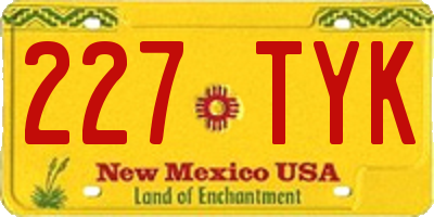 NM license plate 227TYK