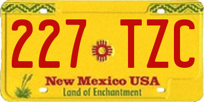 NM license plate 227TZC