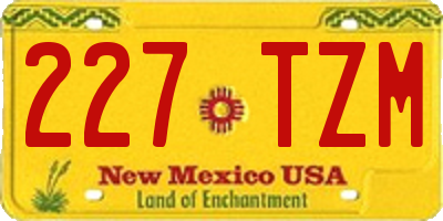 NM license plate 227TZM