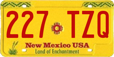 NM license plate 227TZQ