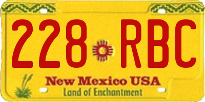 NM license plate 228RBC
